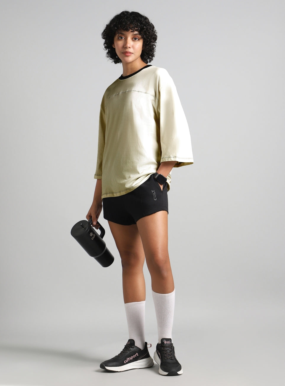 Women's Off-White Transition Graphic Oversized T-shirt