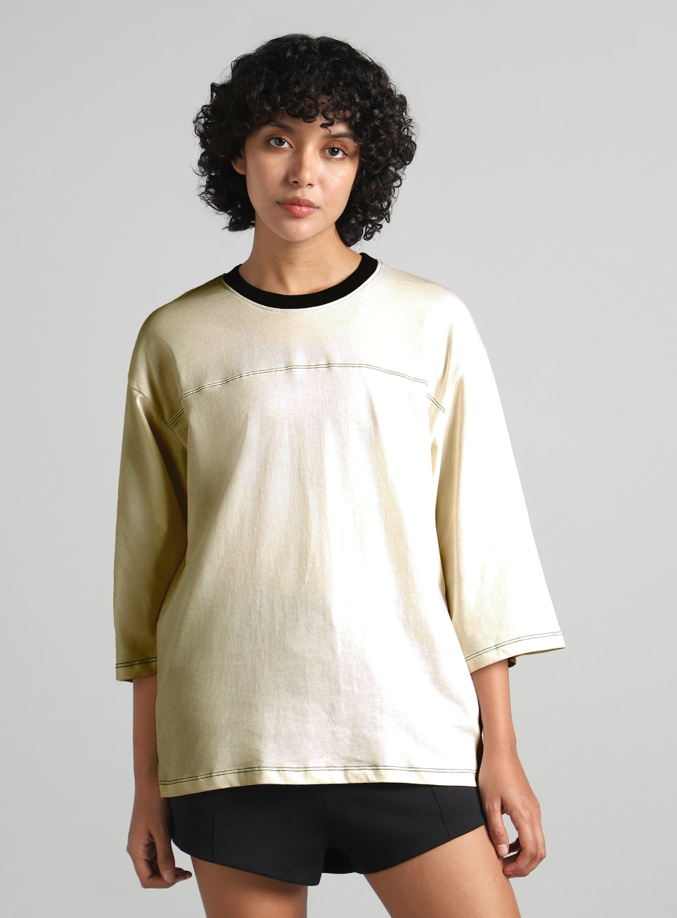 Women's Off-White Transition Graphic Oversized T-shirt