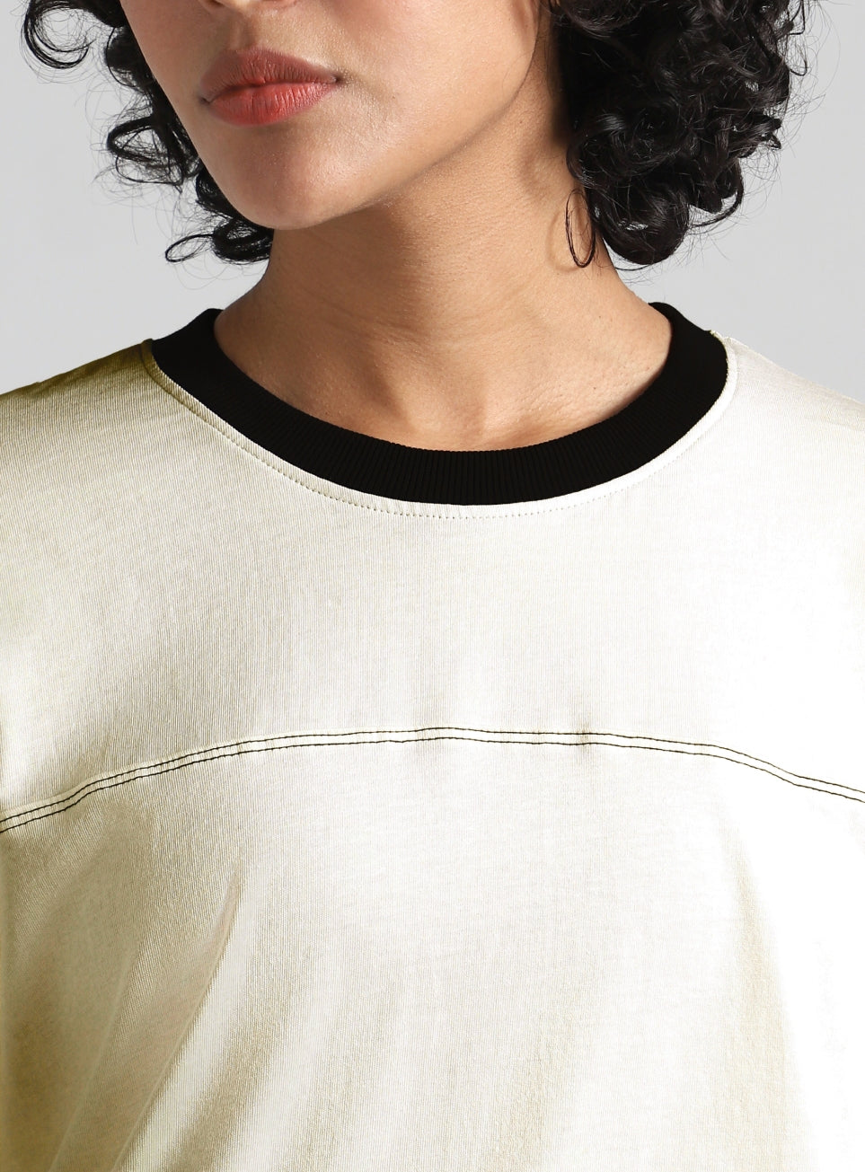 Women's Off-White Transition Graphic Oversized T-shirt
