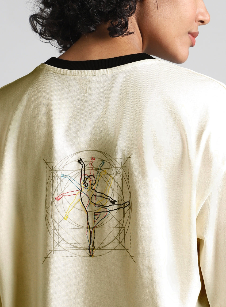 Women's Off-White Transition Graphic Oversized T-shirt