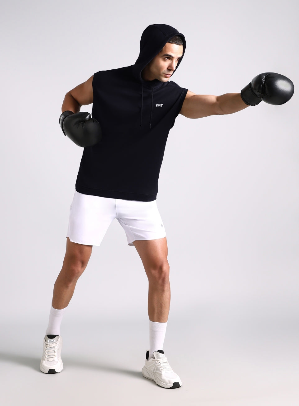 Men's Black Fight Combat Hoodie Tank