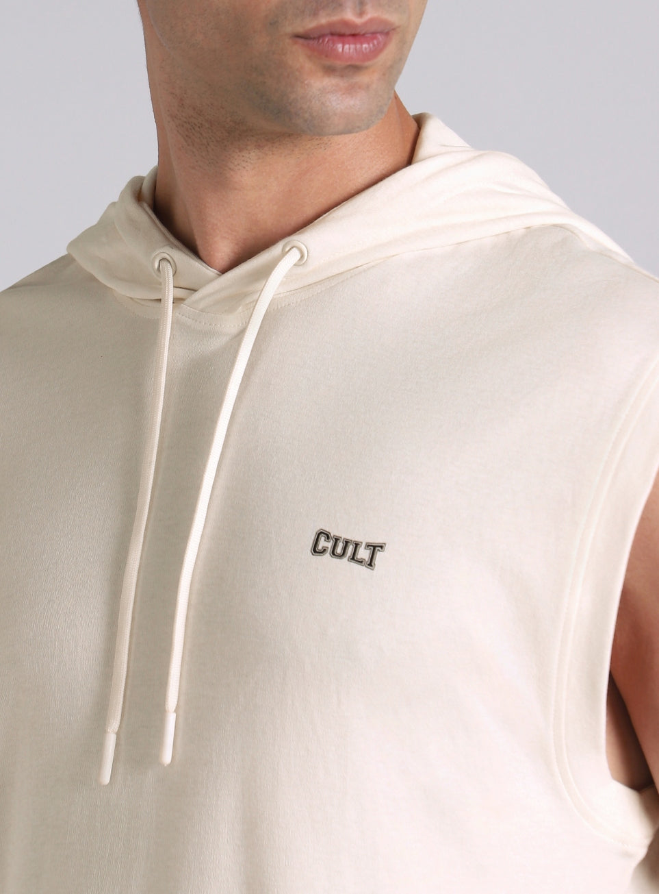 Men's White Fight Combat Hoodie Tank