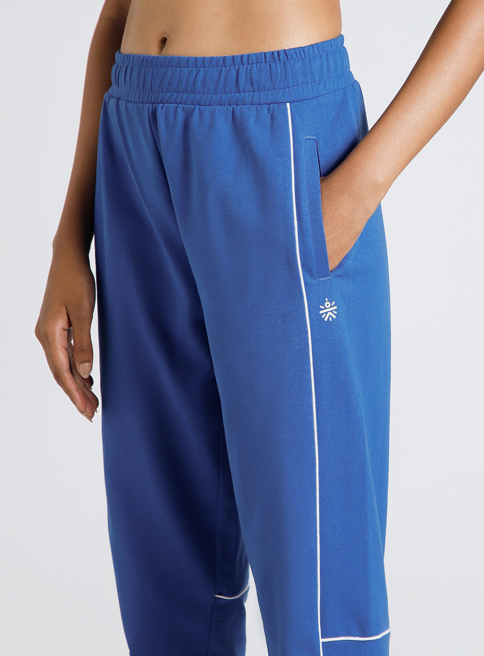 Women's Blue Panel Highlight Joggers