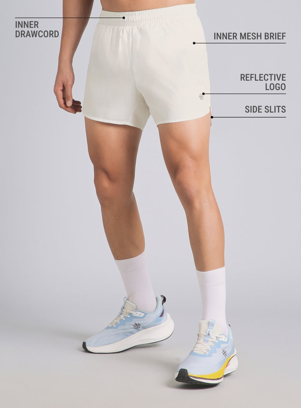 Men's Off White Long Distance CULT ZERO Running Shorts