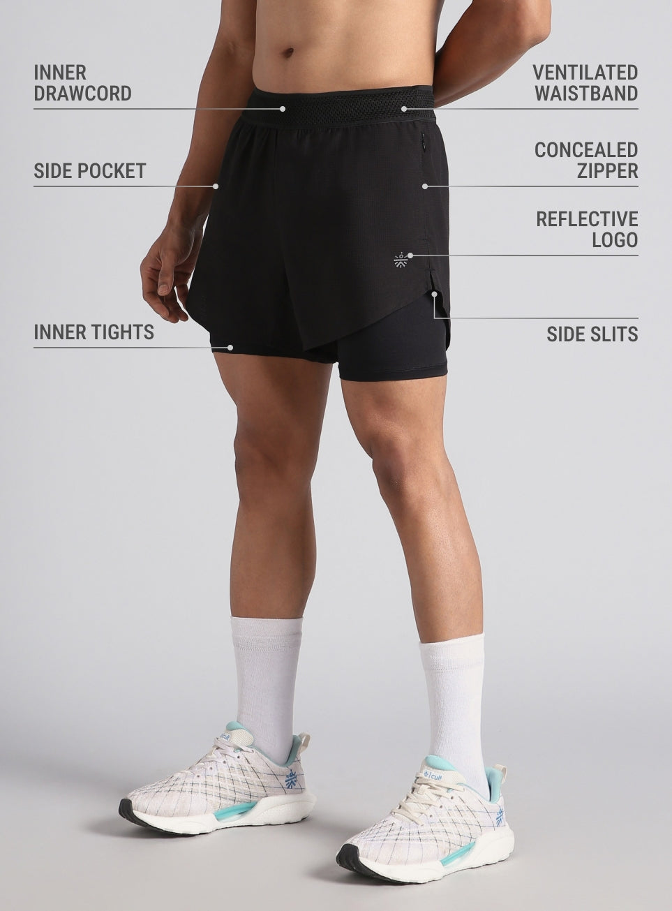 Men's Black Run the Mile CULT ZERO Shorts
