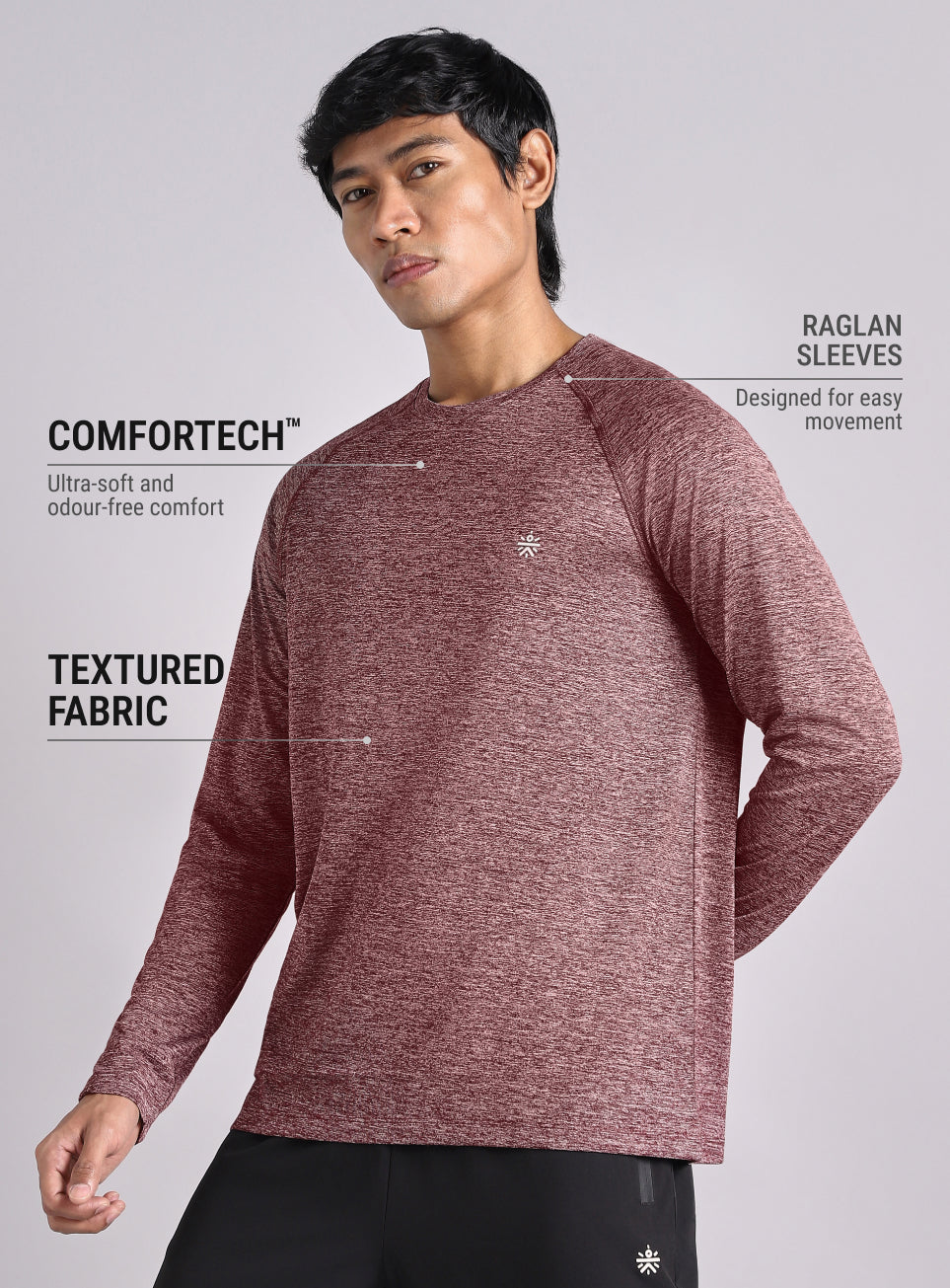 Men's Plum Active Day COMFORtech Full Sleeve T-Shirt