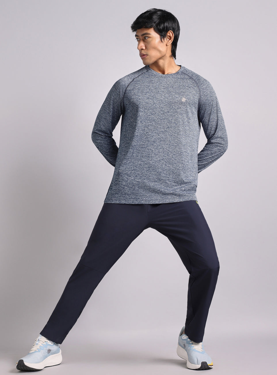 Men's Navy Active Day COMFORtech Full Sleeve T-Shirt