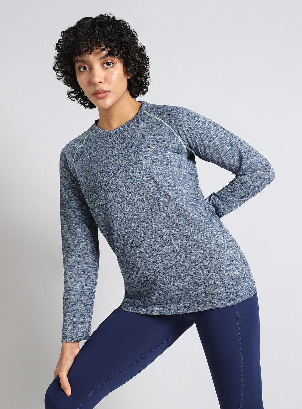 Women's Navy Active Day COMFORtech Full Sleeve T-shirt