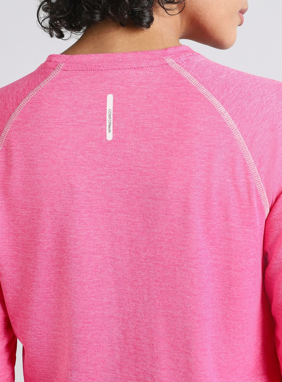 Women's Pink Active Day COMFORtech Full Sleeve T-shirt