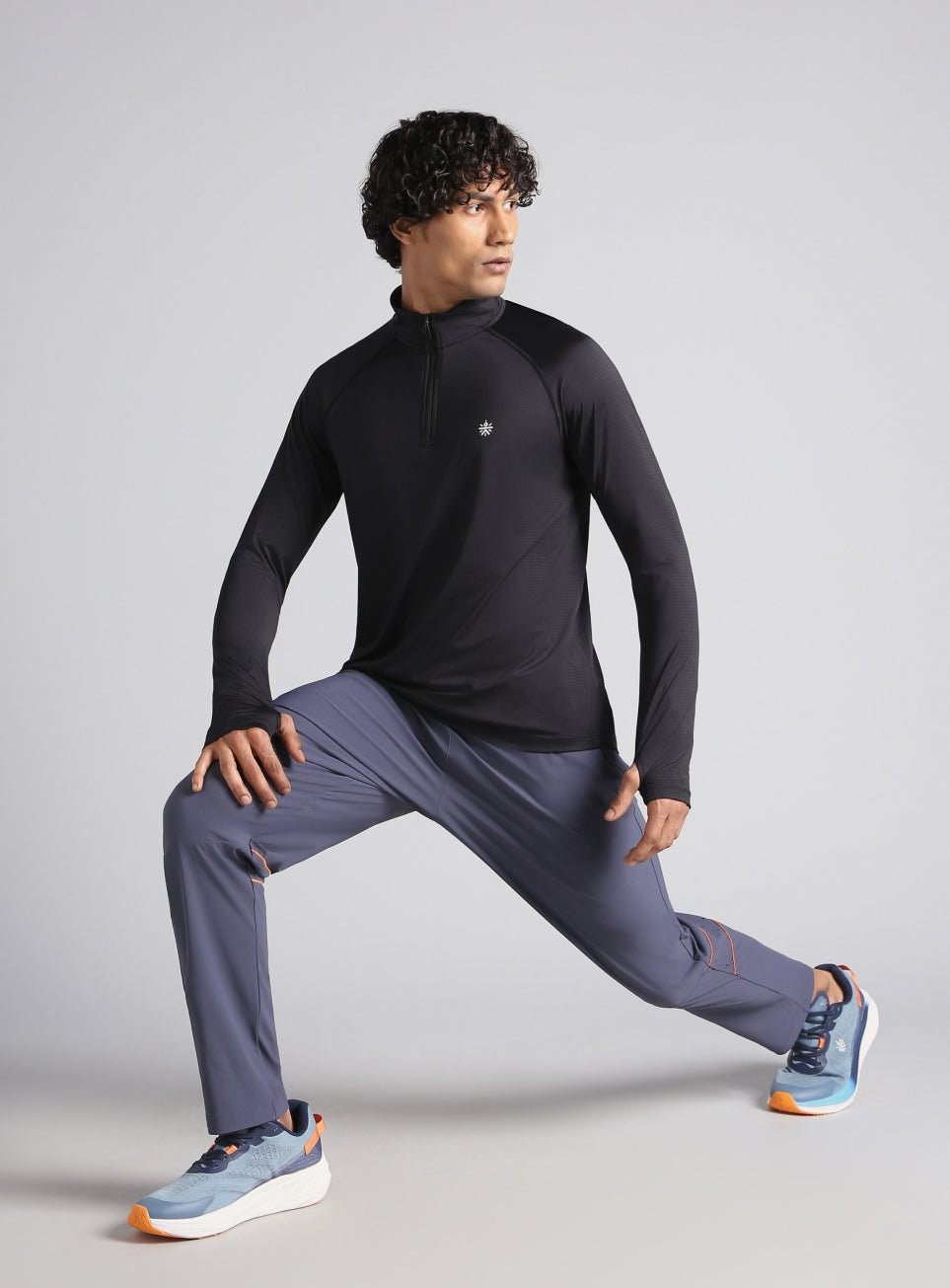 Men's Black HIIT Training Form Full Sleeve T-shirt
