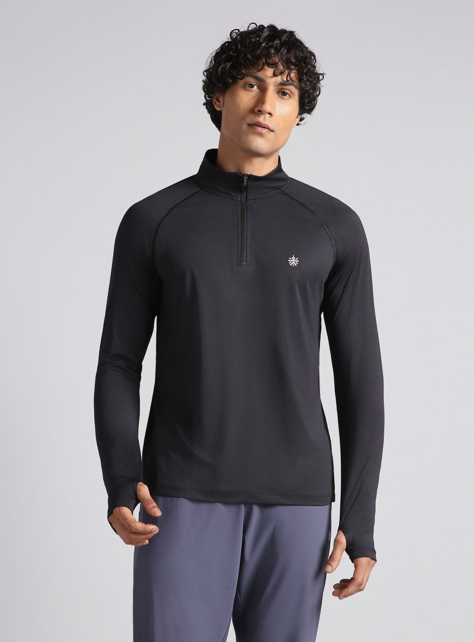 Men's Black HIIT Training Form Full Sleeve T-shirt