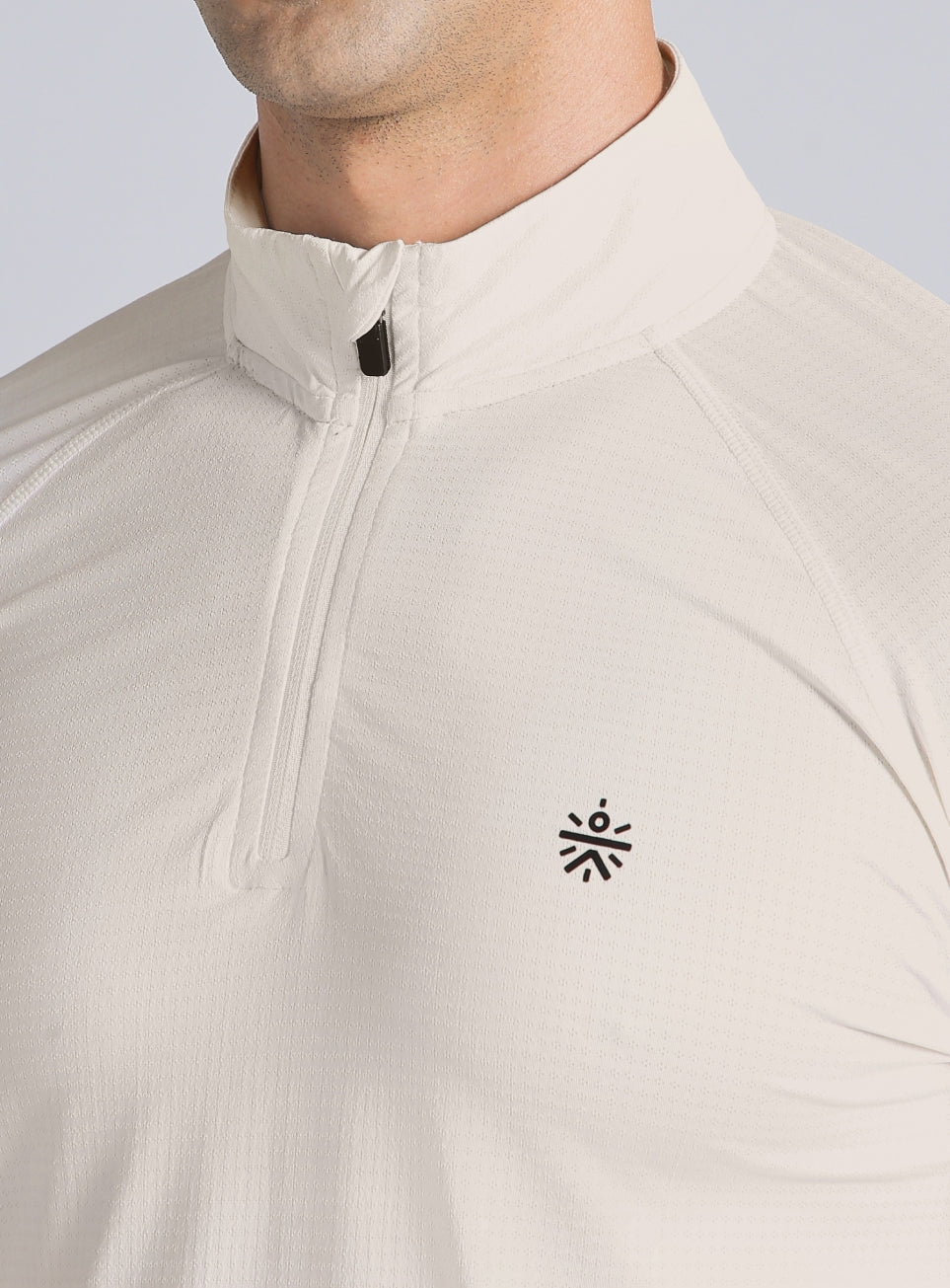 Men's Off White HIIT Training Form Full Sleeve T-shirt