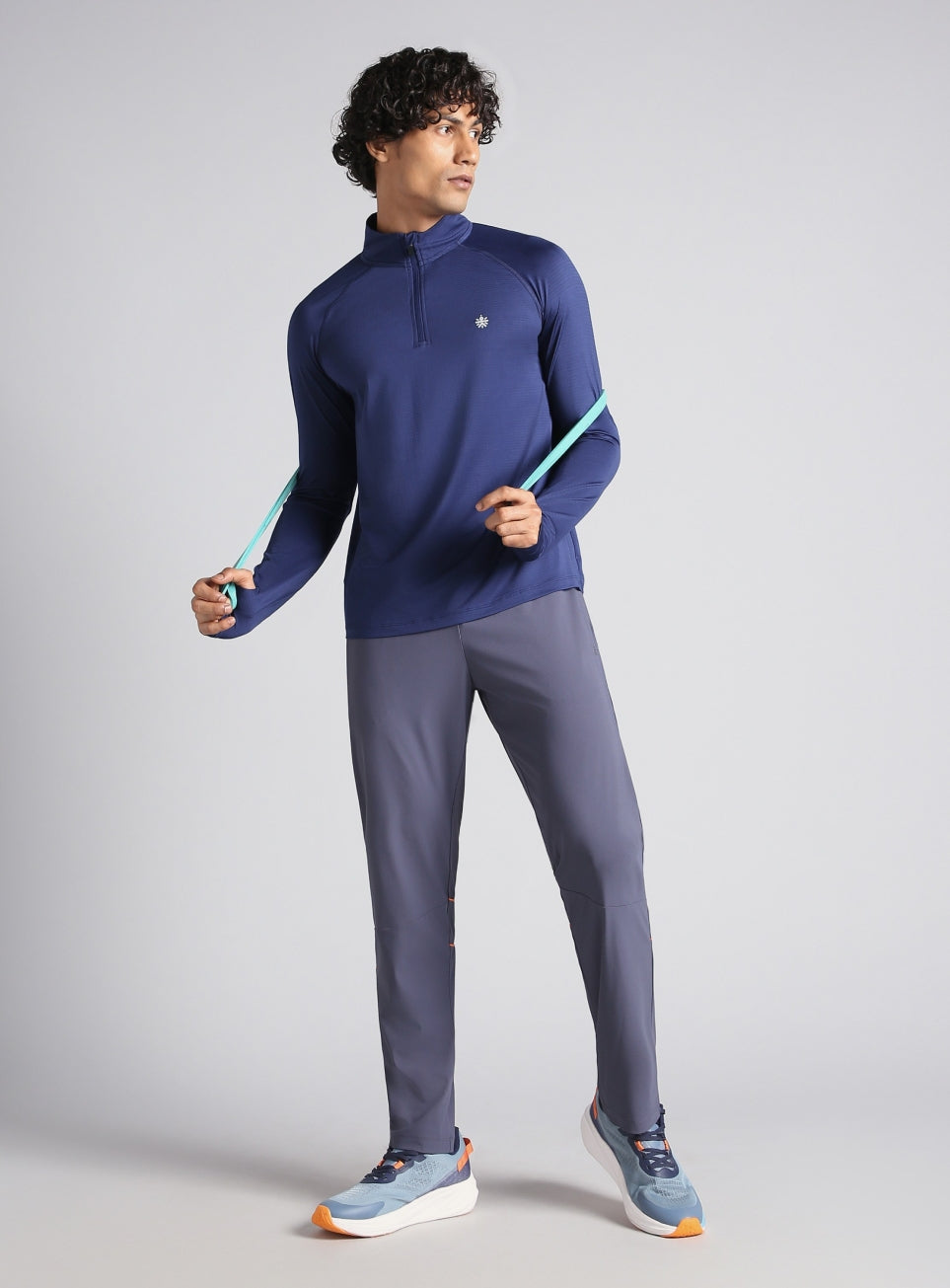 Men's Navy HIIT Training Form Full Sleeve T-shirt