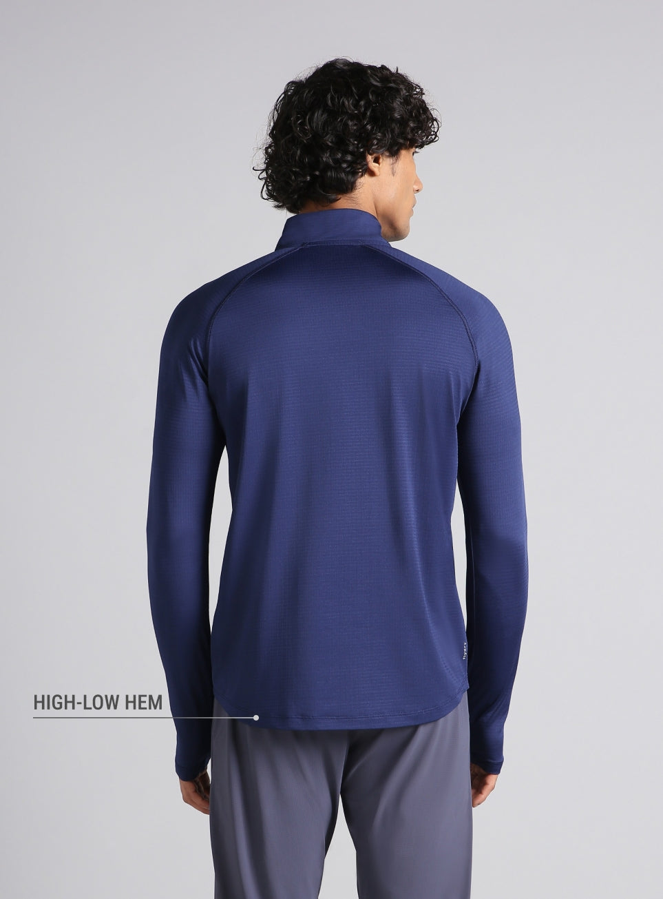 Men's Navy HIIT Training Form Full Sleeve T-shirt