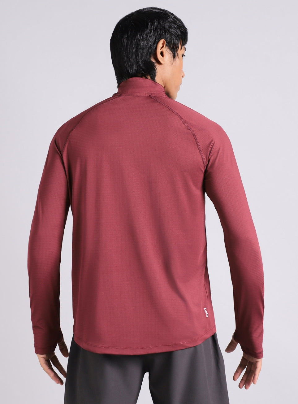 Men's Maroon HIIT Training Form Full Sleeve T-shirt