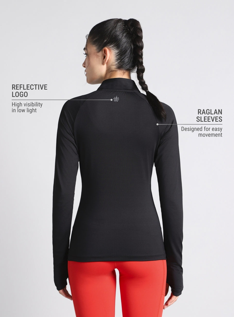 Women's Black After Dark Full Sleeve Running T-shirt