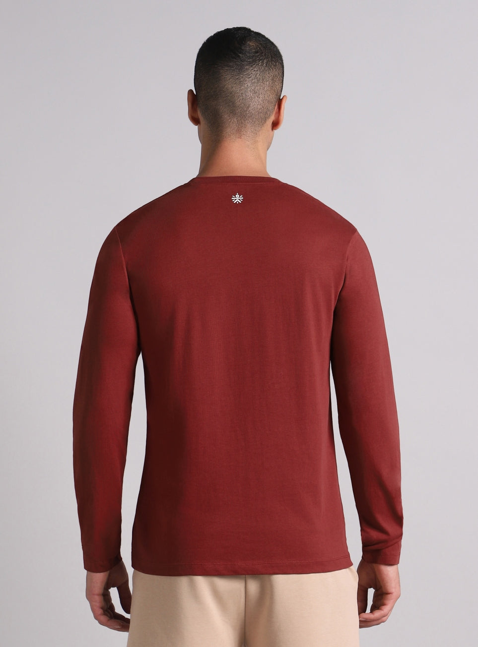 Men's Maroon Cult Graphic Full Sleeve T-shirt