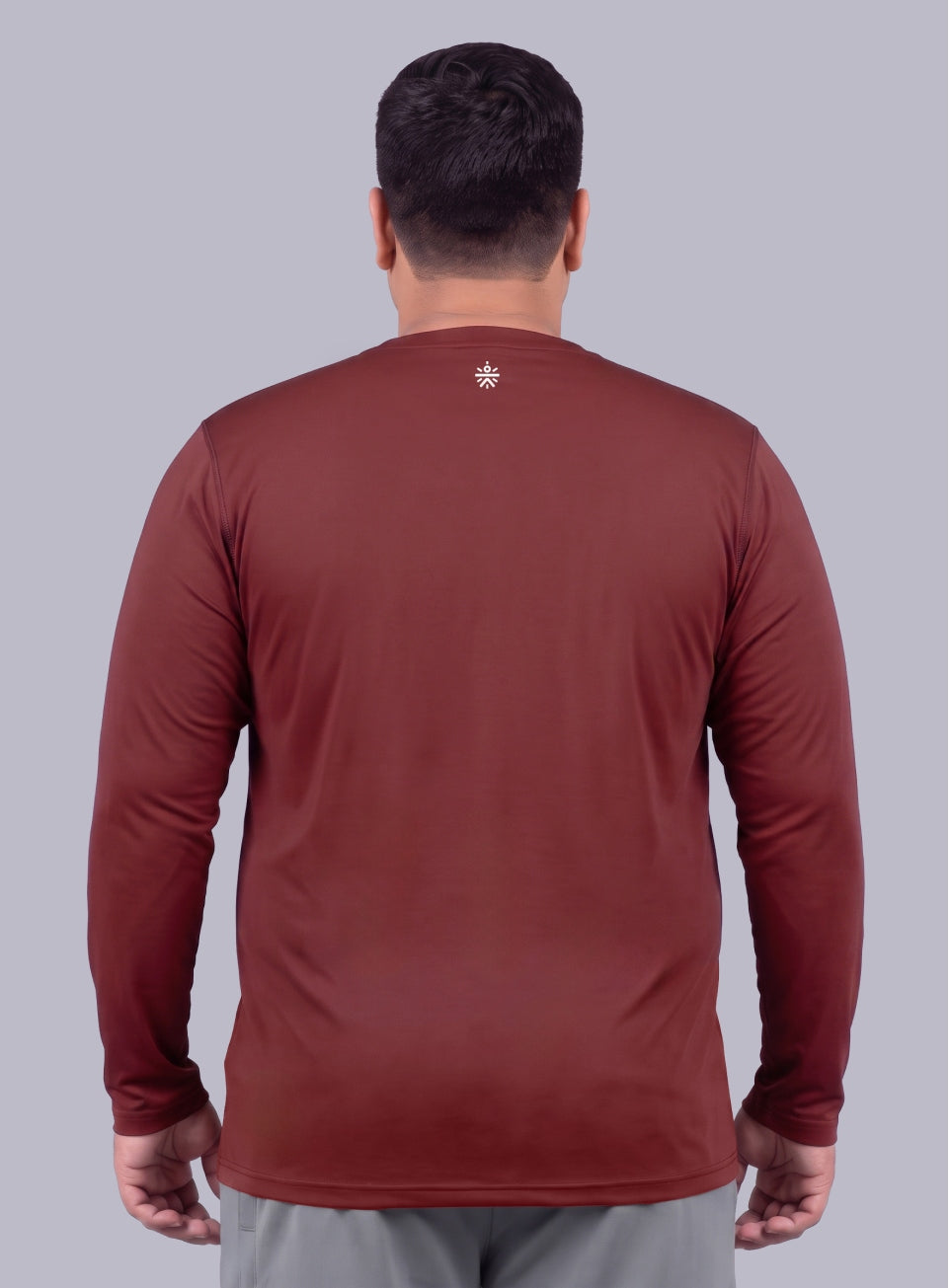 Men's Maroon Cult Graphic Full Sleeve Plus Size T-shirt