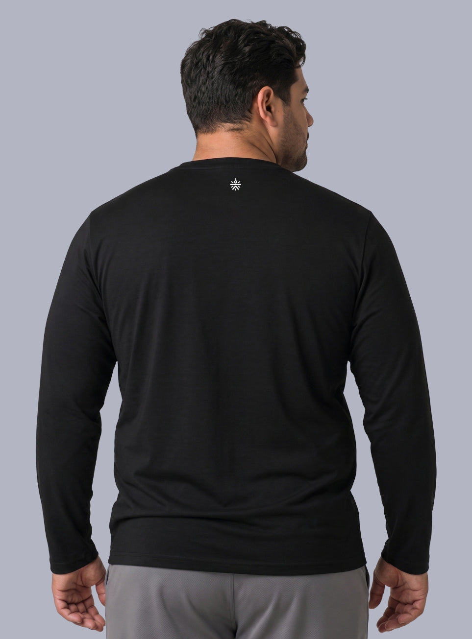 Men's Black Move print Full sleeve Plus size T-shirt