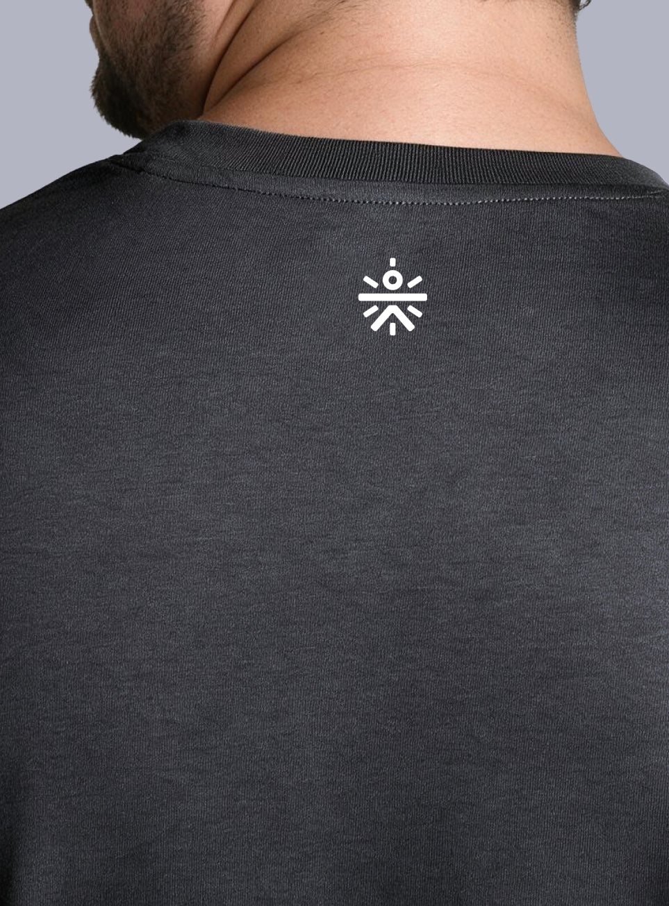 Men's Grey Move print Full sleeve Plus size T-shirt
