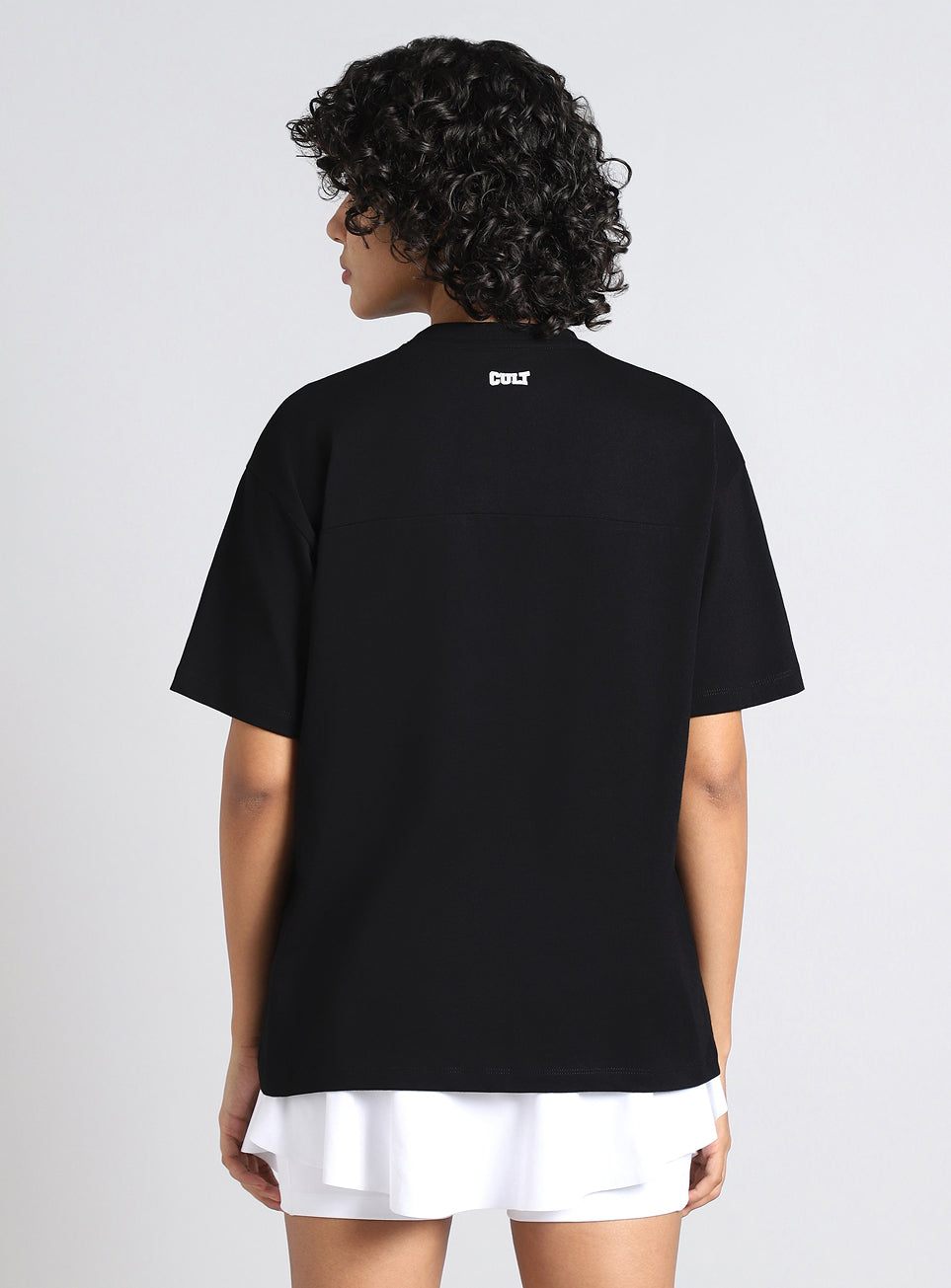 Women's Black Fight Mode Combat Training Oversized T-shirt