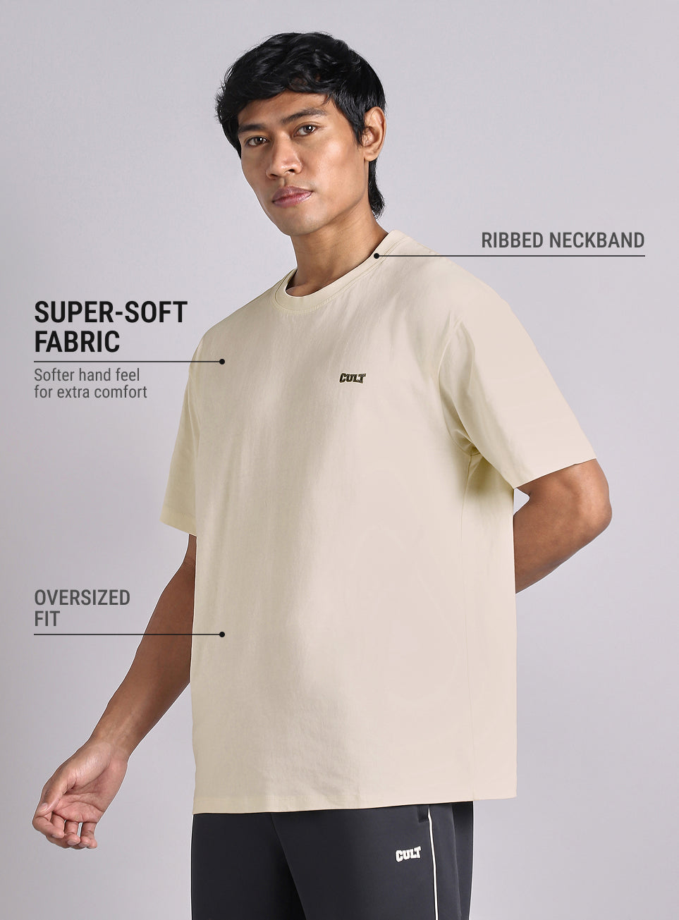 Men's White Boxing Pro Oversized Fit T-shirt