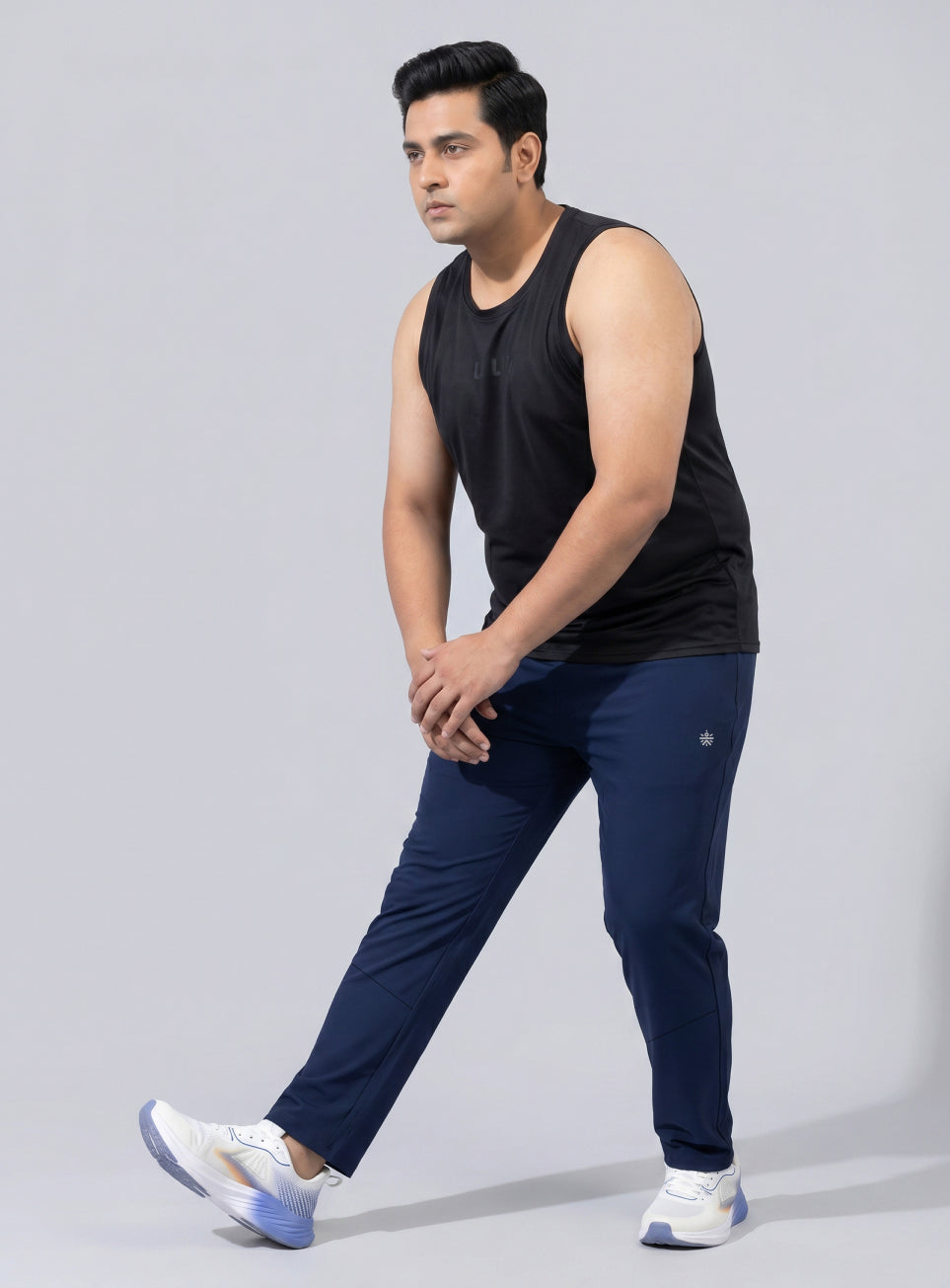 Men's Navy Runner's Essential Plus Size Trackpants