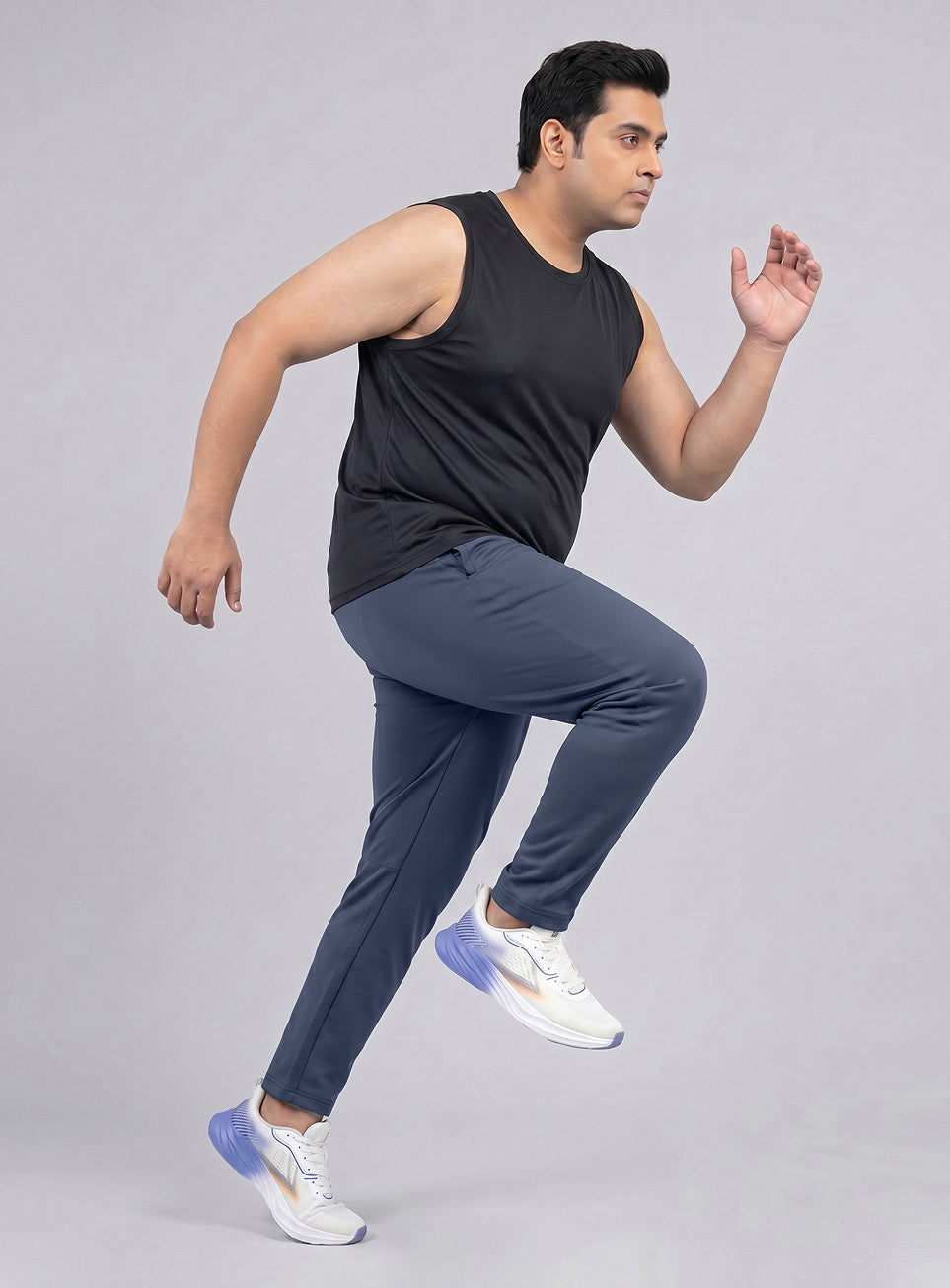 Men's Blue Ultimate Running Plus Size Trackpants