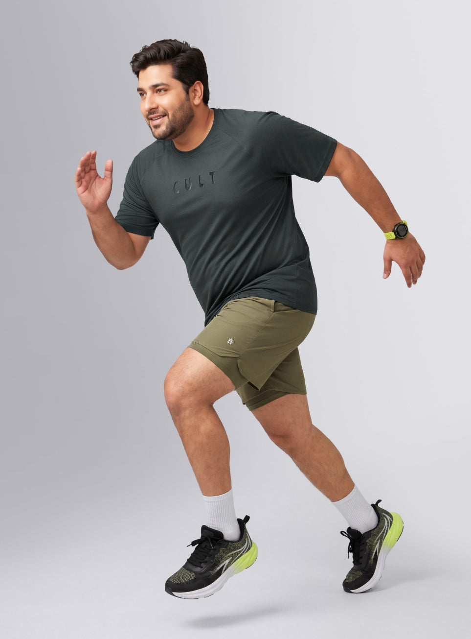 Men's Black Plus Size Pro Run Athlete T-shirt