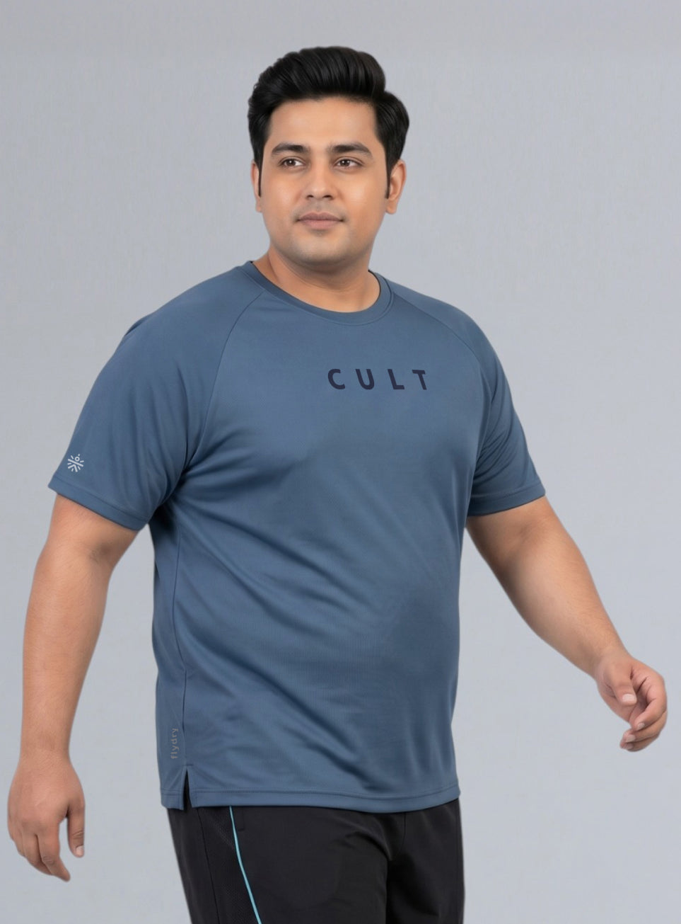 Men's Blue Plus Size Pro Run Athlete T-shirt