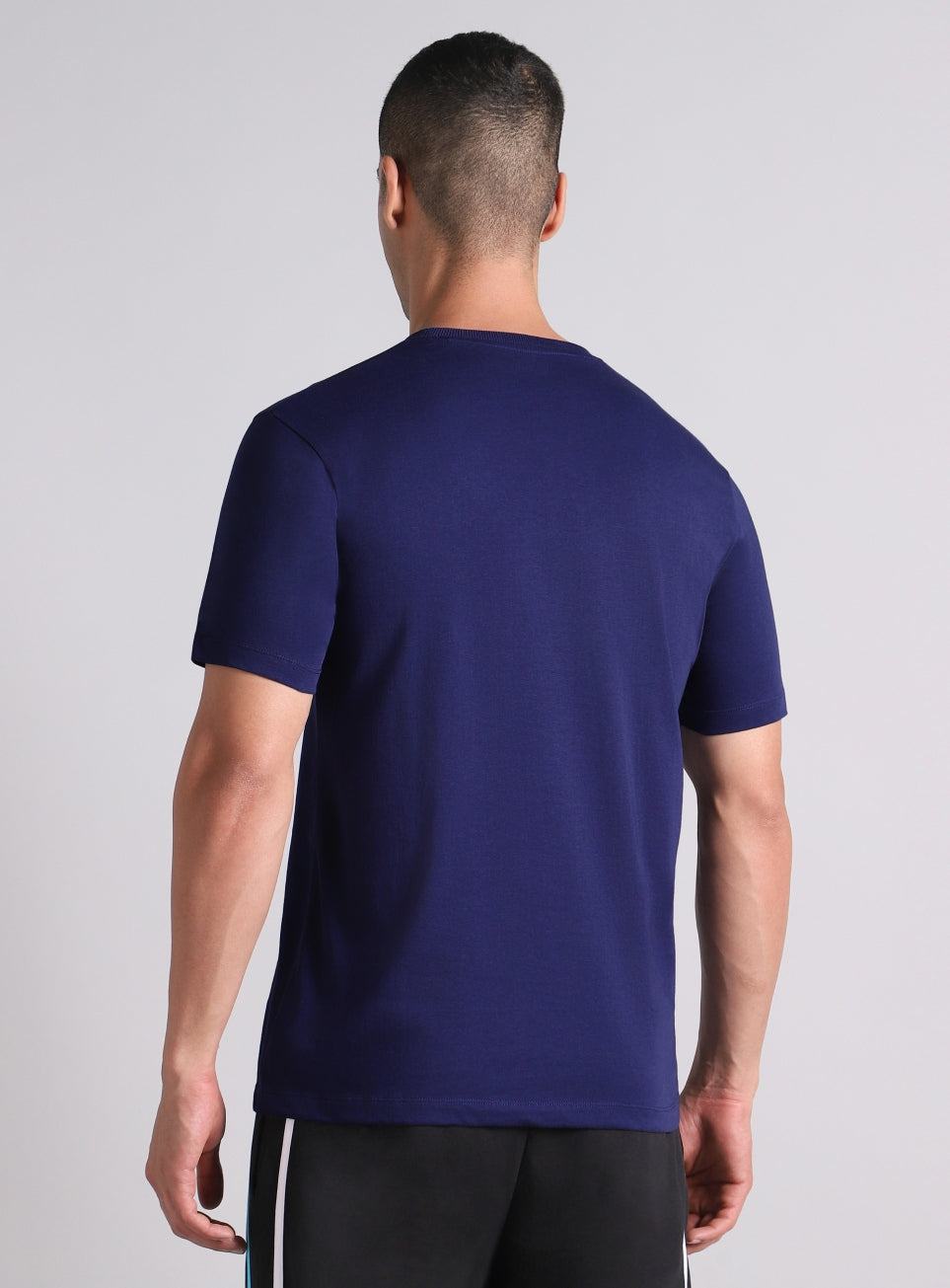 Men's Blue V-Man Cult Graphic T-shirt