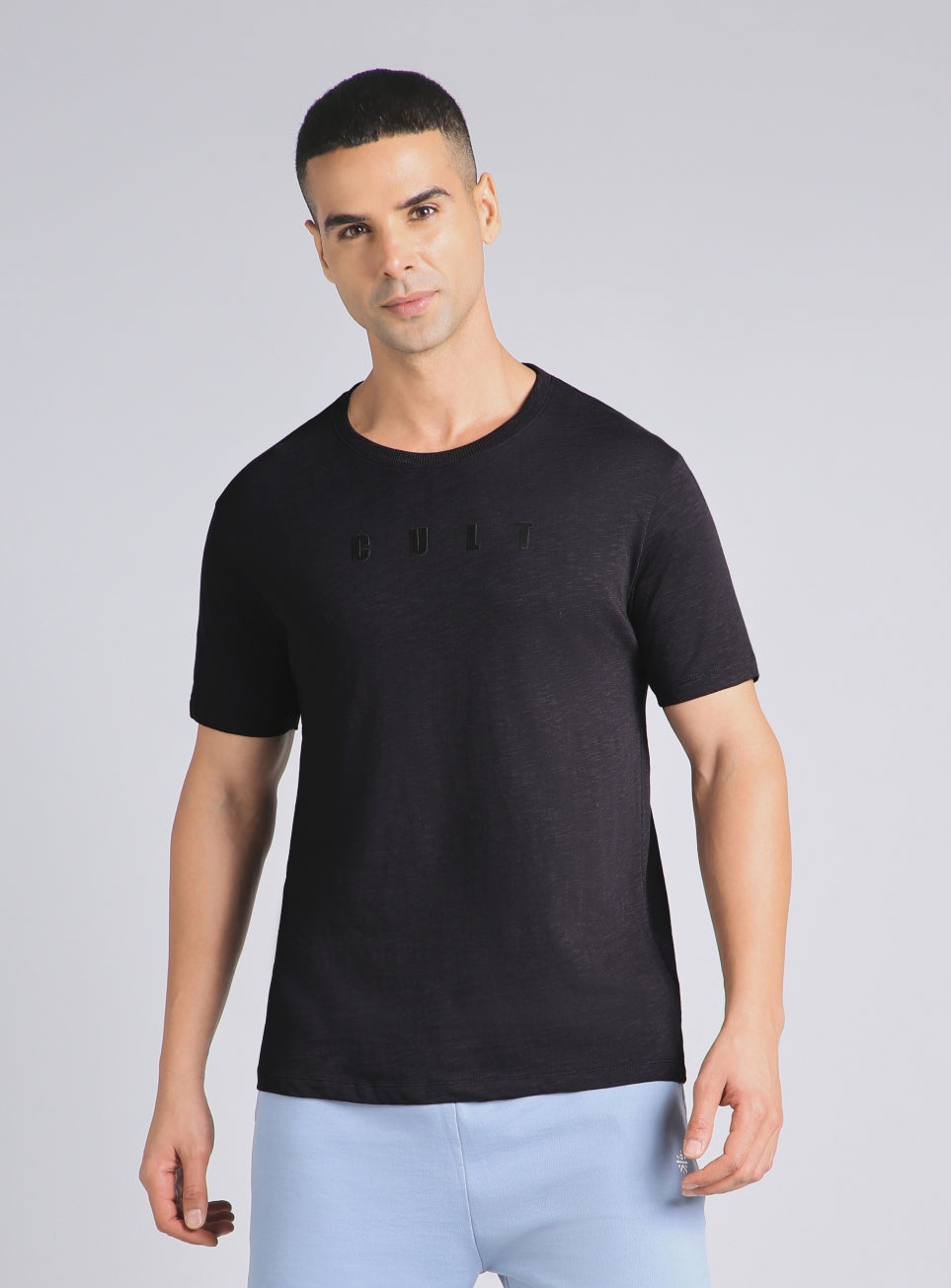 Men's Black Cult Printed All-Day Play T-shirt