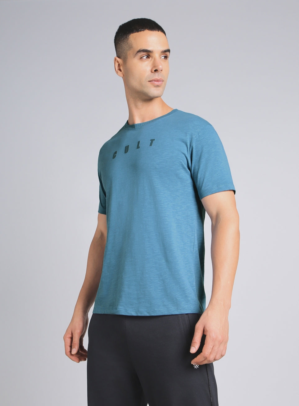 Men's Teal Cult Printed All-Day Play T-shirt