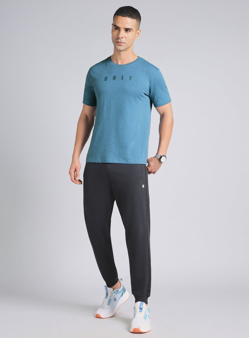 Men's Teal Cult Printed All-Day Play T-shirt