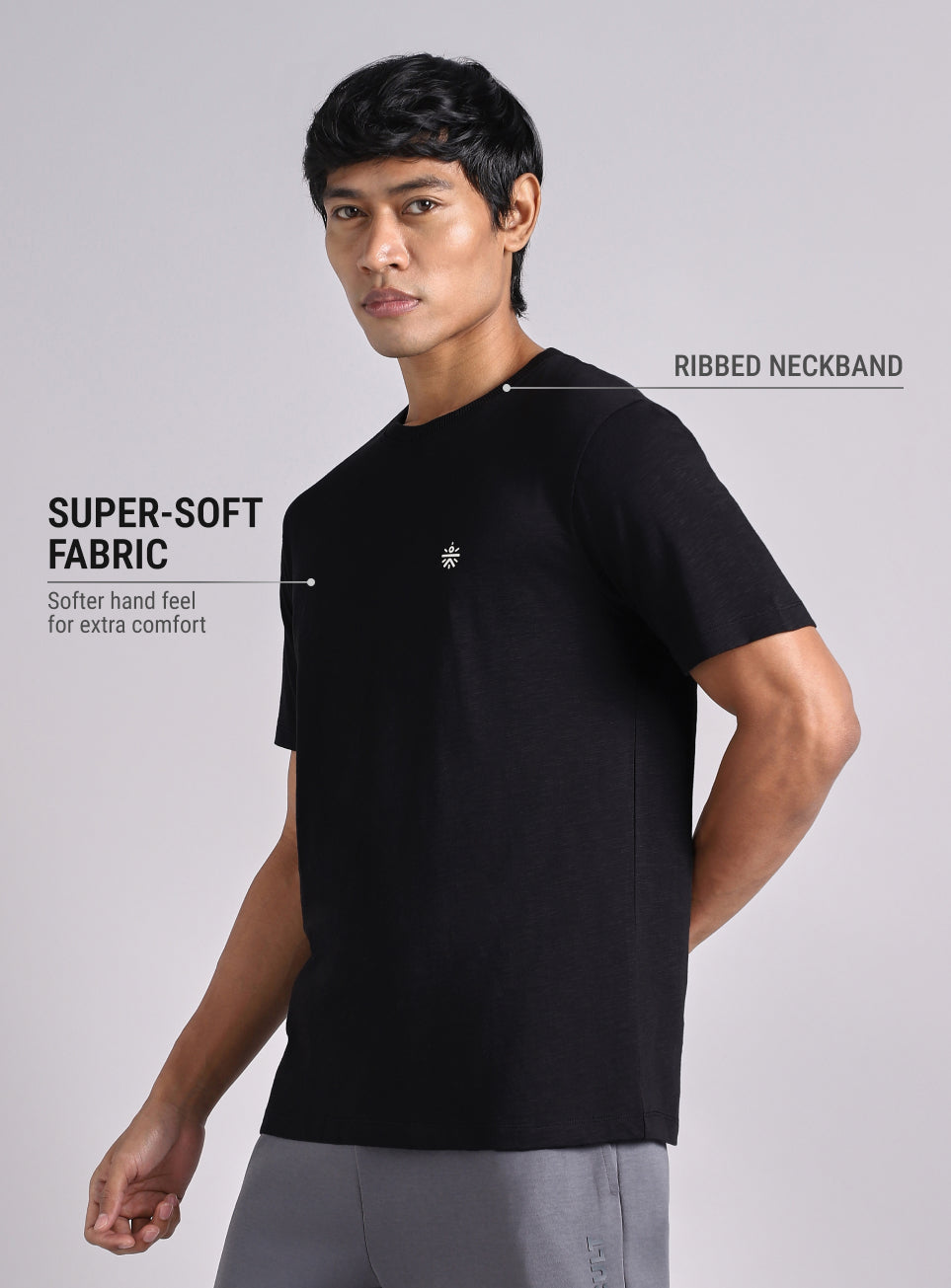 Men's Black Logo Mania Back Print Tshirt