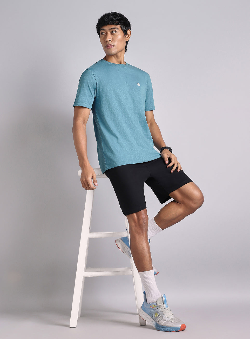 Men's Teal Logo Mania Back Print Tshirt