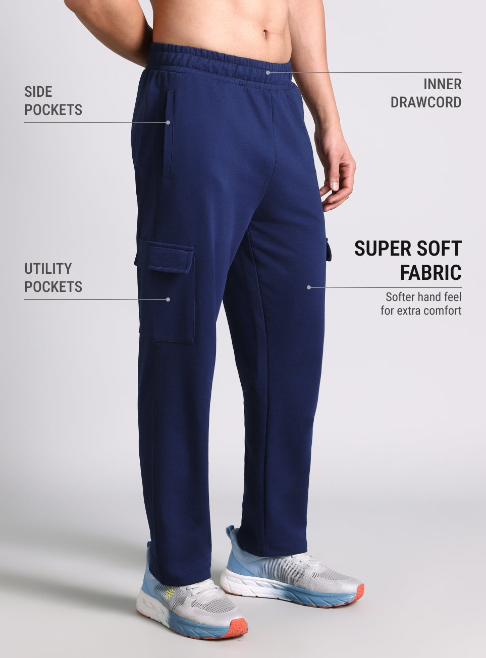 Men's Navy Play In-Out Trackpants