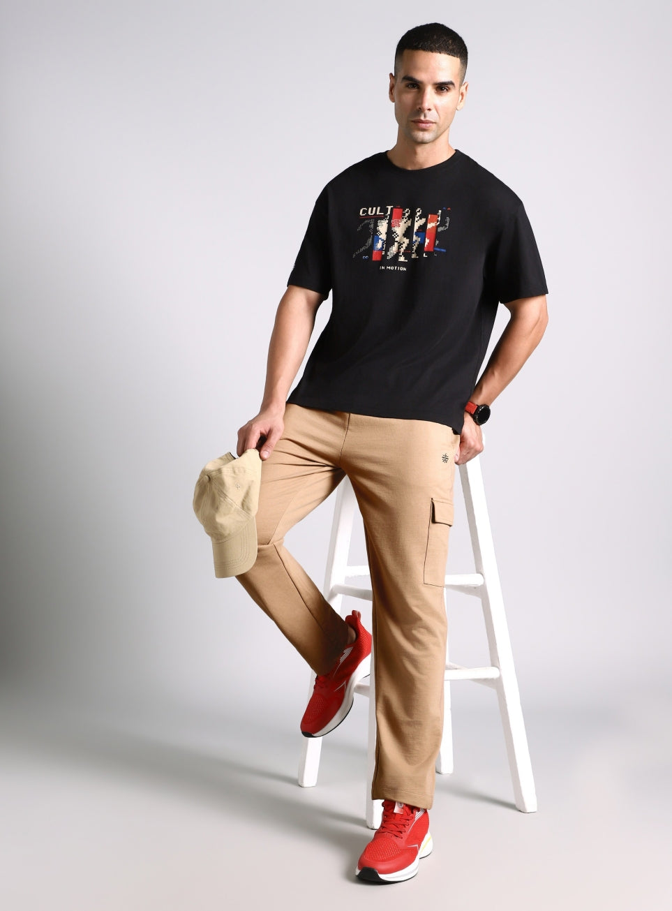 Men's Khaki Play In-Out Trackpants