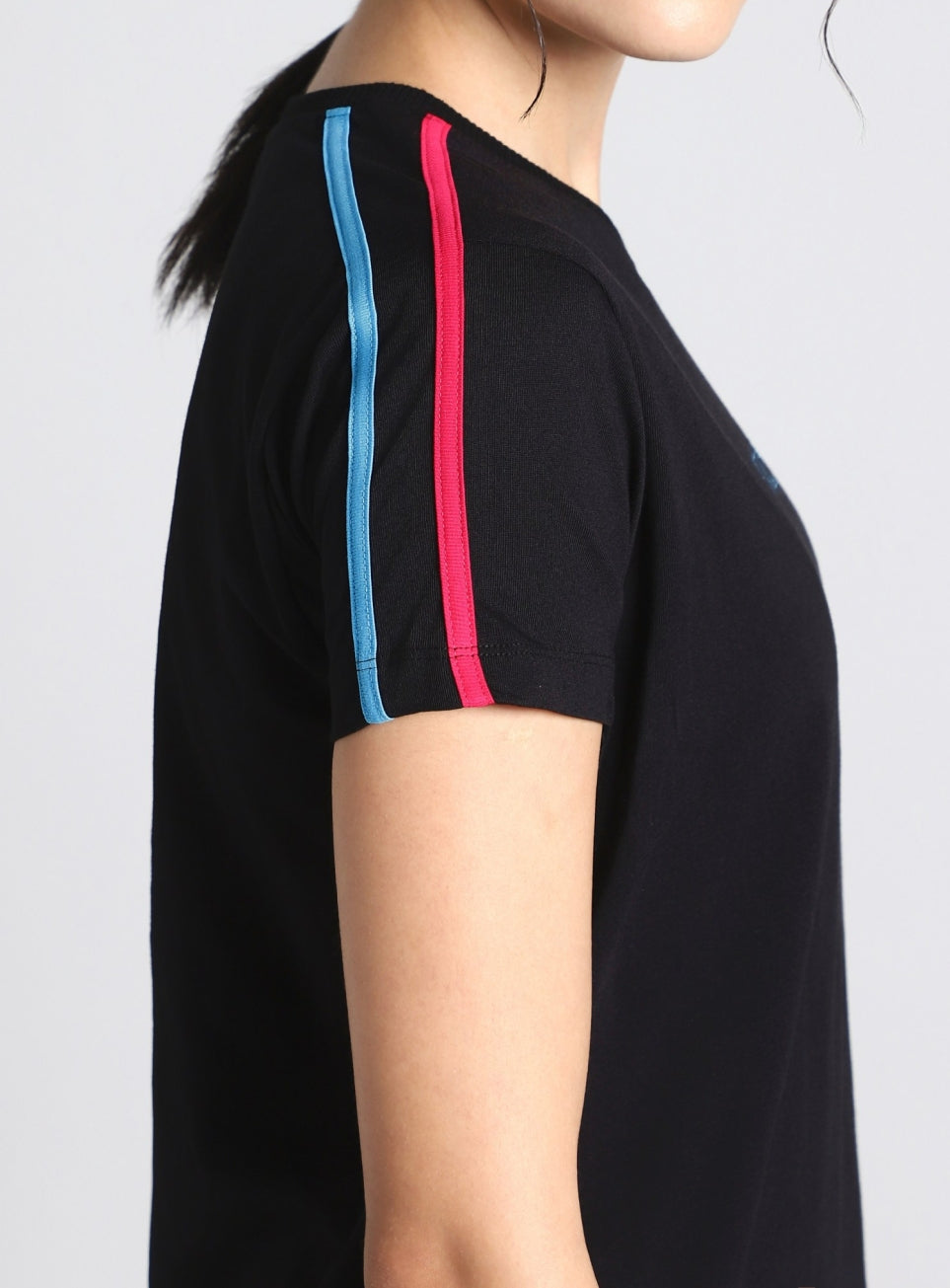 Women's Black Sporty T-shirt