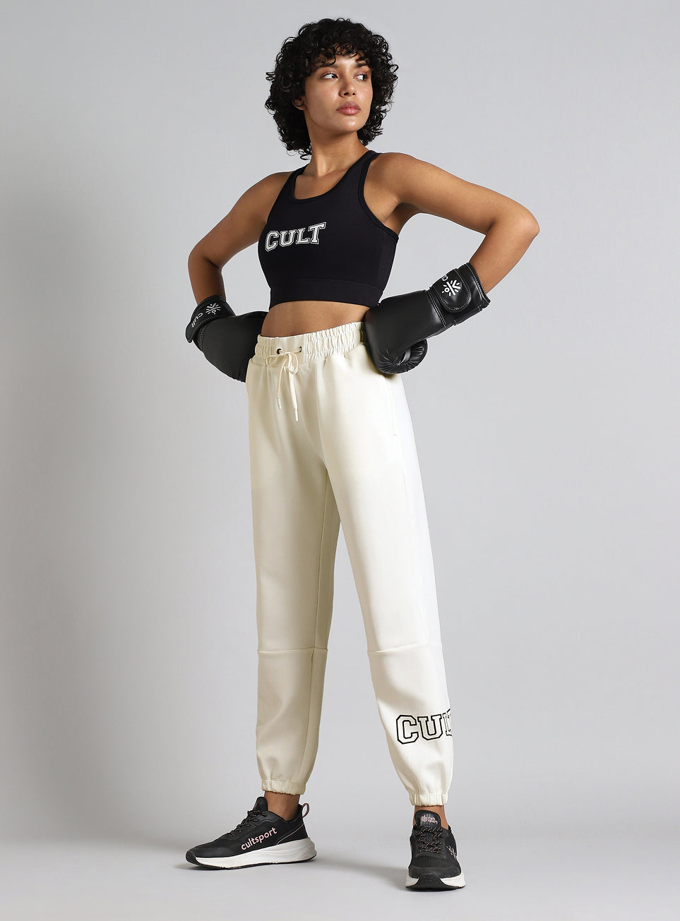 Women's White Combat fit Jogger