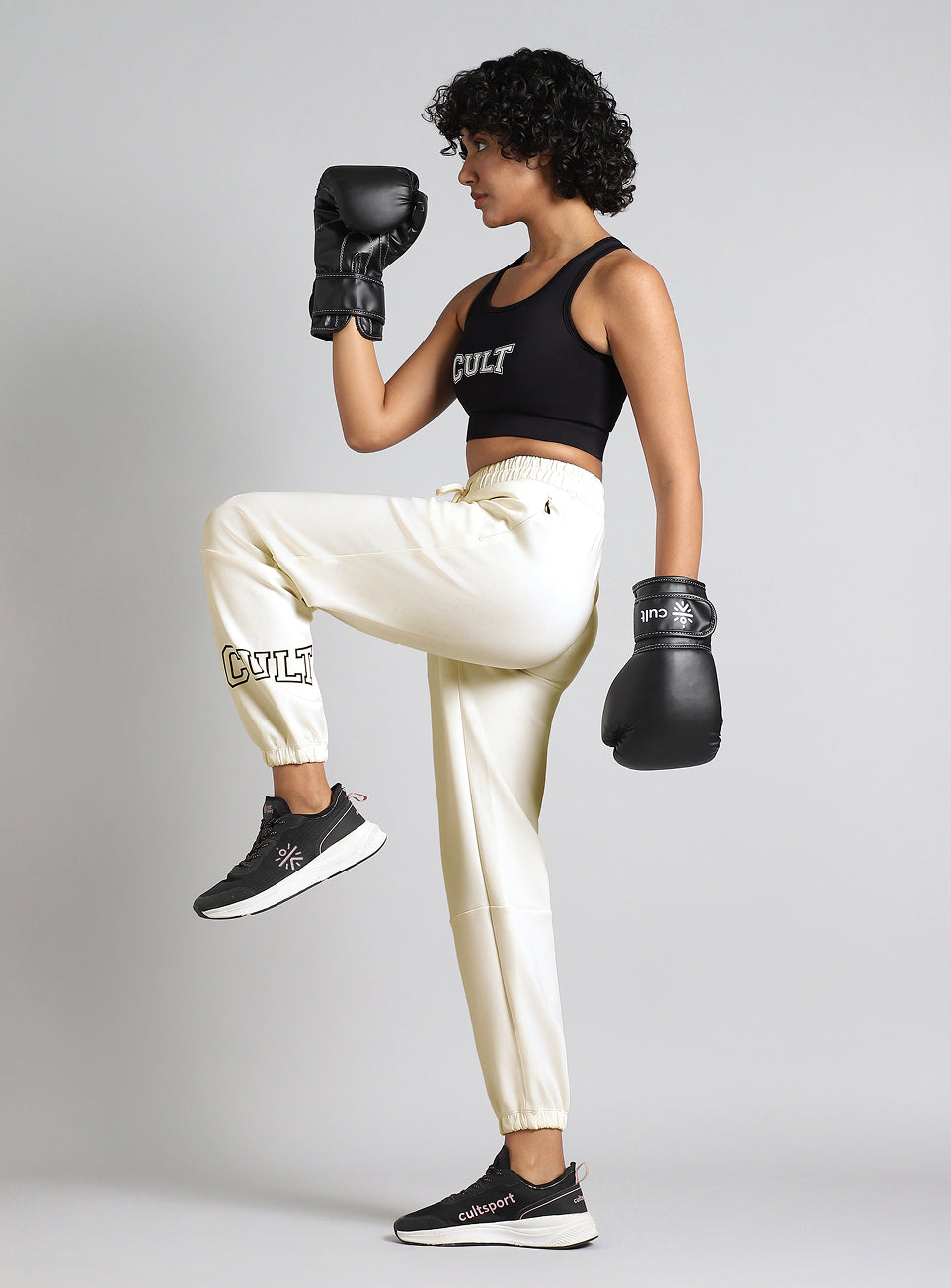 Women's White Combat fit Jogger