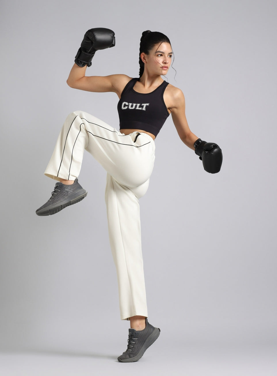Women's White Combat Pro Training Trackpants