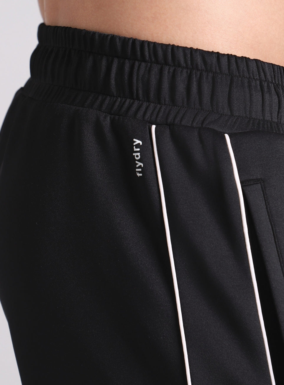 Men's True Black Combat Straight Fit Trackpants