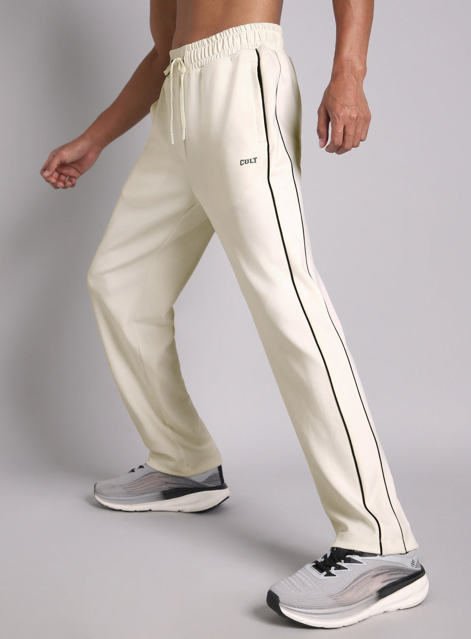 Men's True White Combat Straight Fit Trackpants