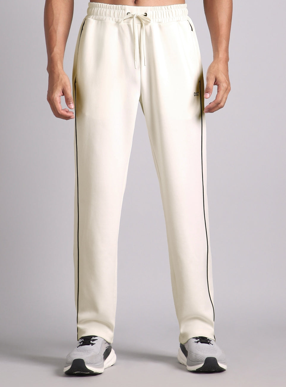 Men's True White Combat Straight Fit Trackpants