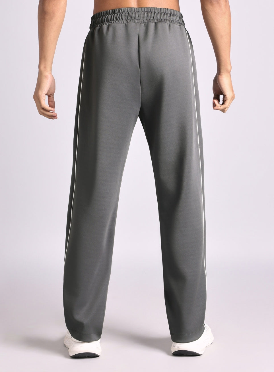 Men's True Dark Grey Combat Straight Fit Trackpants