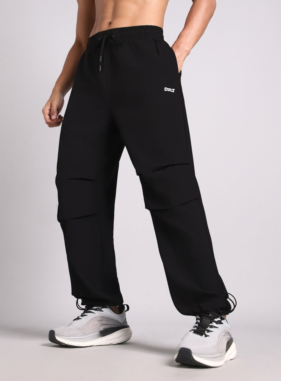 Men's True Black Training Combat Trackpants