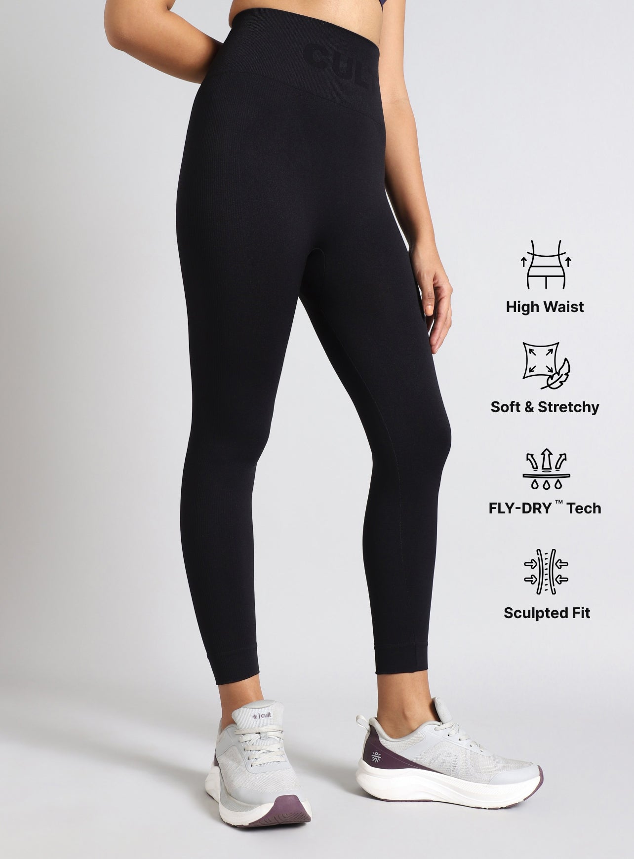 Women's Black Swift Form Seamless Tights