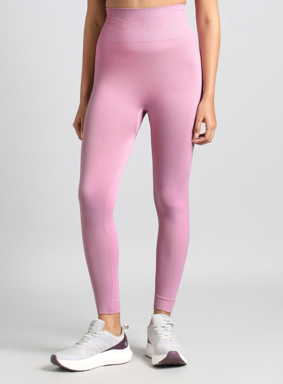 Women's Pink Swift Form Seamless Tights