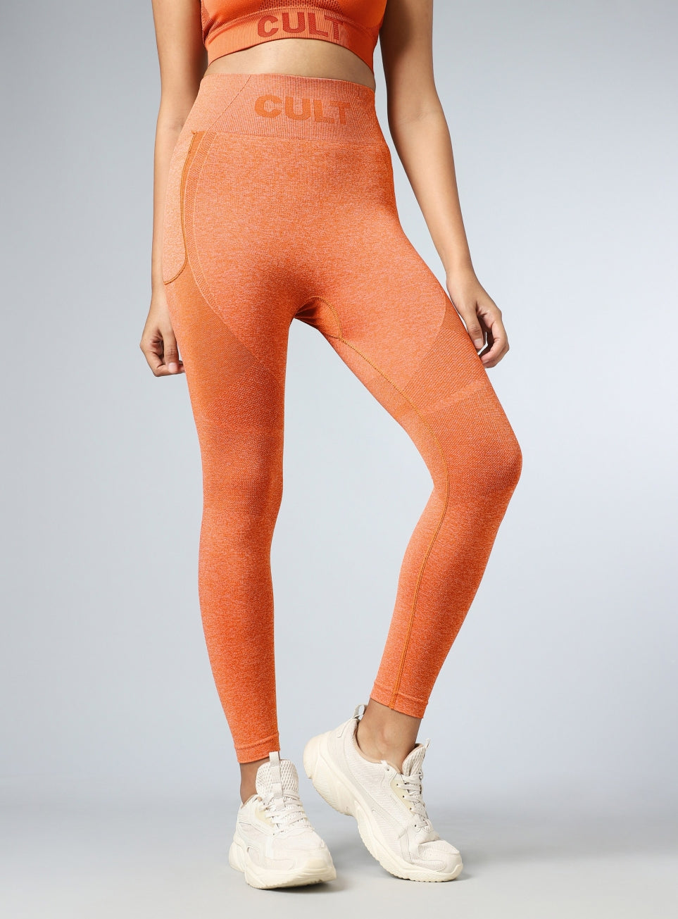 Women's Rust Contour Fit Seamless Tights
